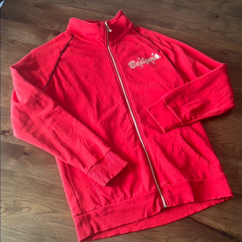 Campus Couture Wisconsin Badgers Red Full Zip-Up Sweatshirt XL
